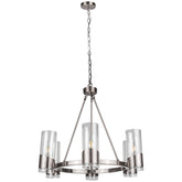 Magnalux Rossa 6 Light Pendant Satin Chrome